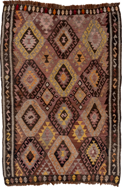 Vintage Kilim Area Rug (4' x 5')